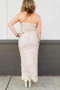 Olivaceous - Lily Sequin Maxi Dress