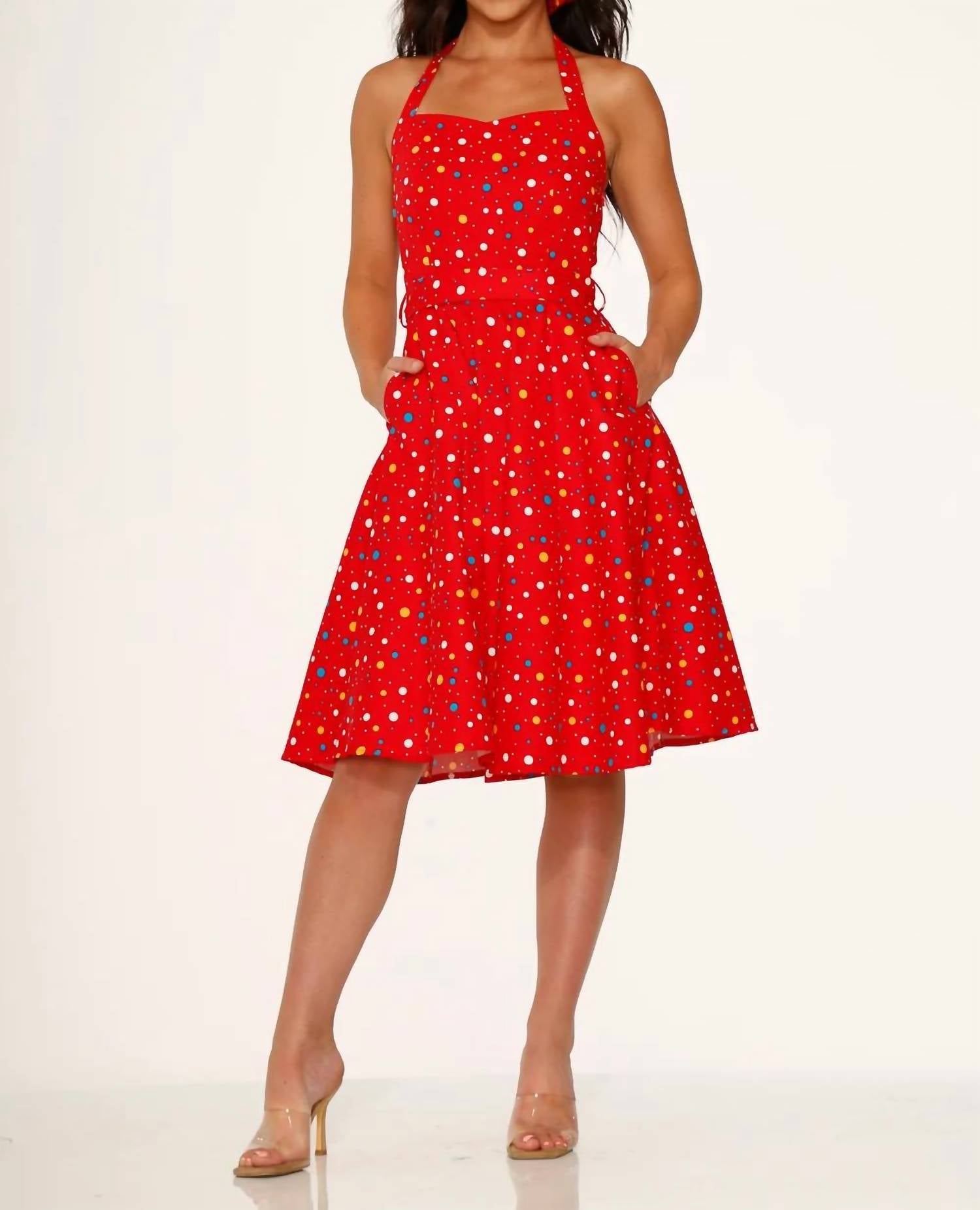 Orchid Bloom - Halter Swing Dress