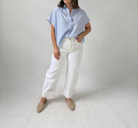 Karlie - Stripe Poplin Collared Top