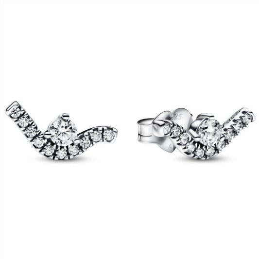 Pandora - Women's Wave Stud Earrings