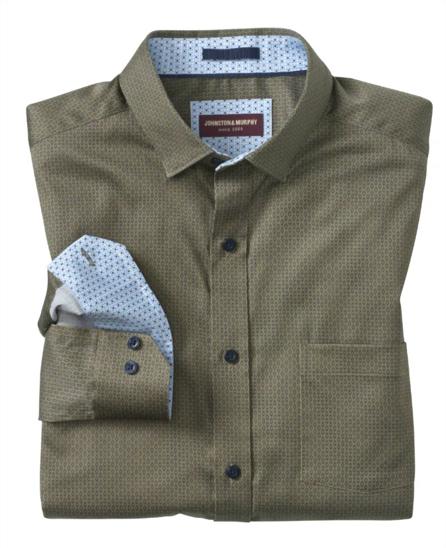 Johnston & Murphy - Men's Printed Cotton Shirt