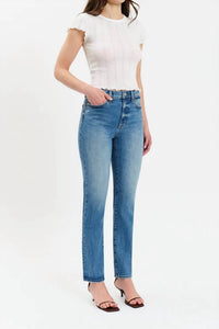 Daze - Smarty High Rise Slim Straight Jeans