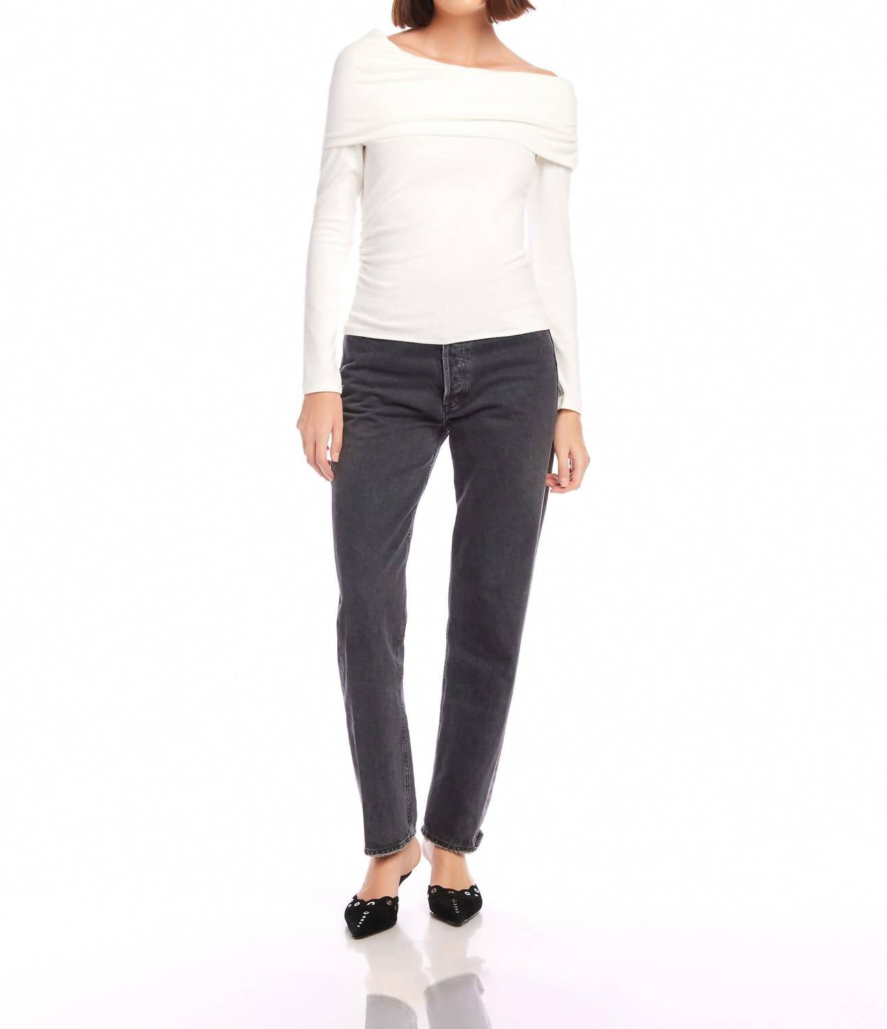 Fifteen Twenty - Asymmetric One Shoulder Top