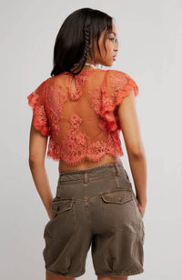 Free People - Lunar Ash Lace Top