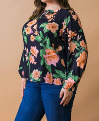 Flying Tomato - Printed Woven Top - Plus