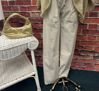 Tempo Paris - Women's Embellished Floral Drawstring Pants