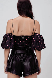 For Love & Lemons - Afton Faux Leather Shorts
