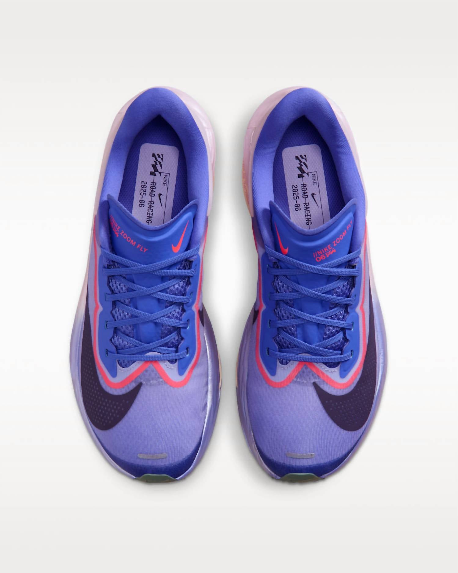 NIKE Women's Zoom Fly 6 Road Racing Shoes in violet mist hot lava bright violet purple dynasty - women's shoe - view 6