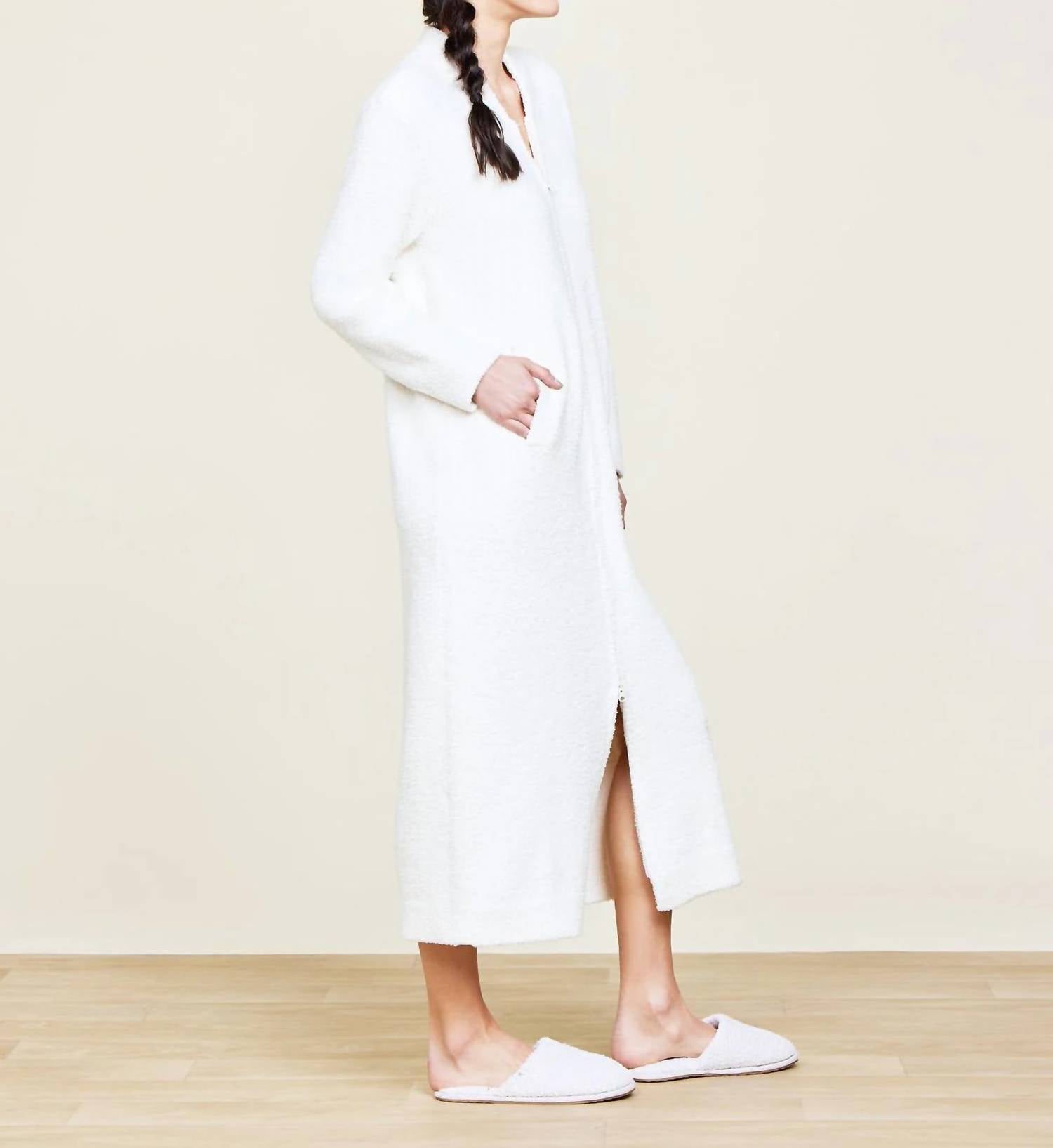 Barefoot Dreams - Cozychic Zip V-neck Lounger Dress