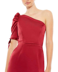 Mac Duggal - Puff Sleeve One Shoulder Dress