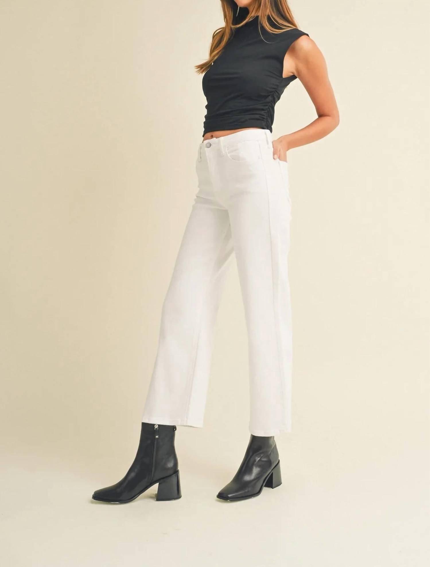 Just Black Denim - Slim Wide Leg Jeans