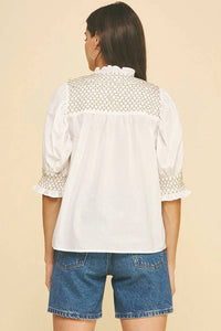 Pinch - Mauri Embroidered Button-Up Blouse