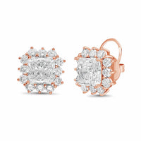 Diana M Jewels - Women's Radiant Lab-Grown Diamond Stud Earrings (7.00 Ct TCW) - Elegant