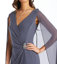 R&M Richards - Chiffon Duster Cape Gown