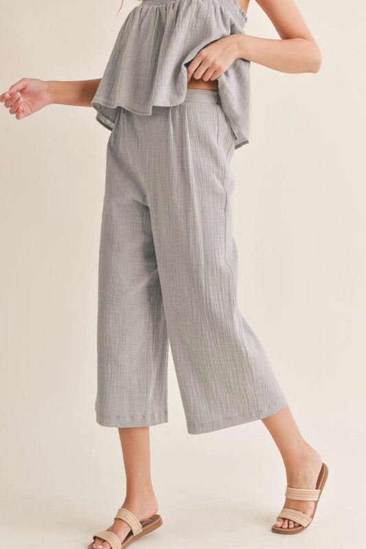 Sadie & Sage - Bird Song Wide Leg Cropped Pant