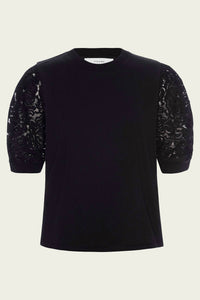 Frame - Frankie Lace Sleeve Tee