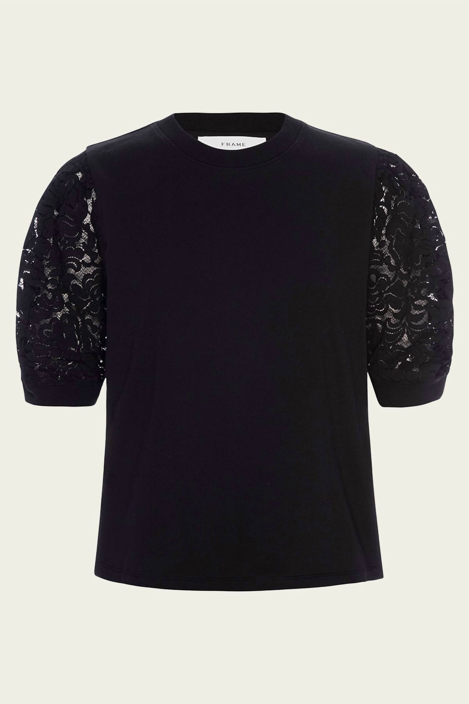 Frame - Frankie Lace Sleeve Tee