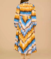 Olivia by Livro Palermo Midi Dress in golden ombre - women's dress - detail view