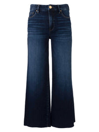 KUT FROM THE KLOTH Women's High Rise Wide Leg Raw Hem Jeans in innoxious - women's pants
