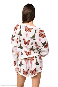 Queen Of Sparkles - Licensed Butterfly Broom And Wand Tie Front Cardigan