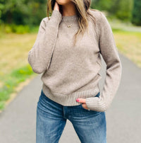 Pure Amici - Crew Neck Sweater With Back Detail