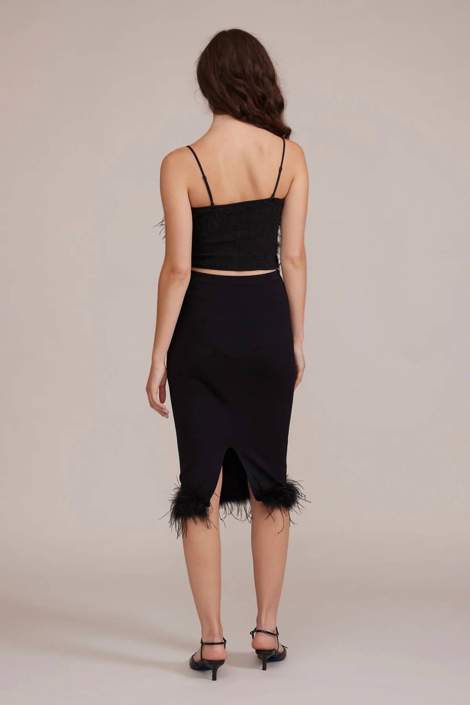 Lucy Paris - Jamila Feather Detail Skirt