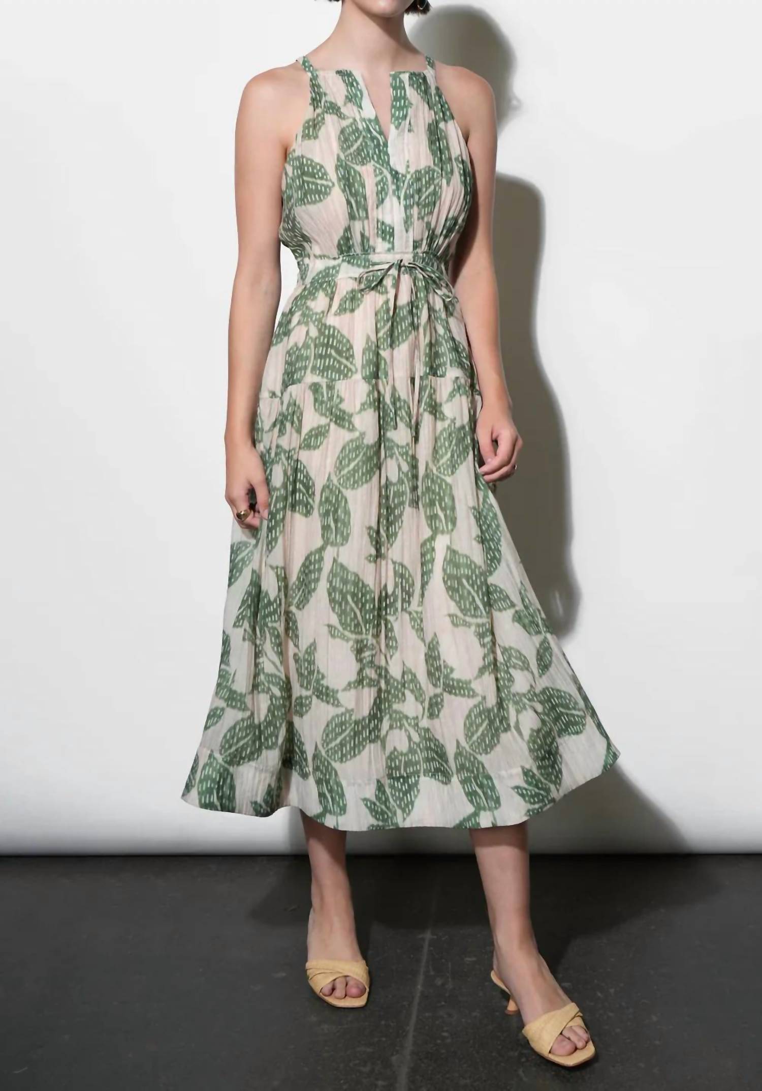 Greylin - Veneria Halter Midi Dress