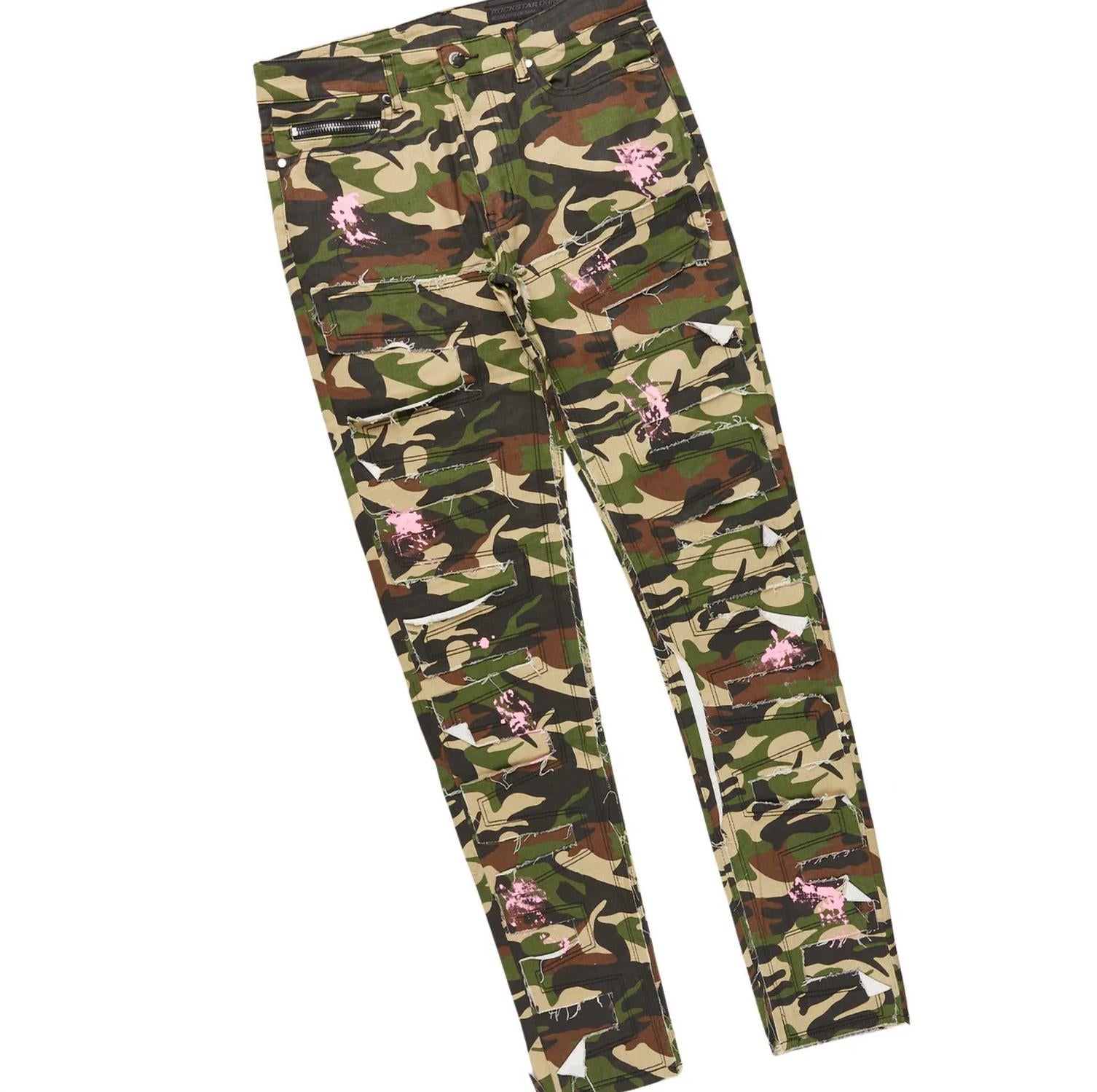 Rockstar Original - Men's Slim Fit Jeans With Splatter