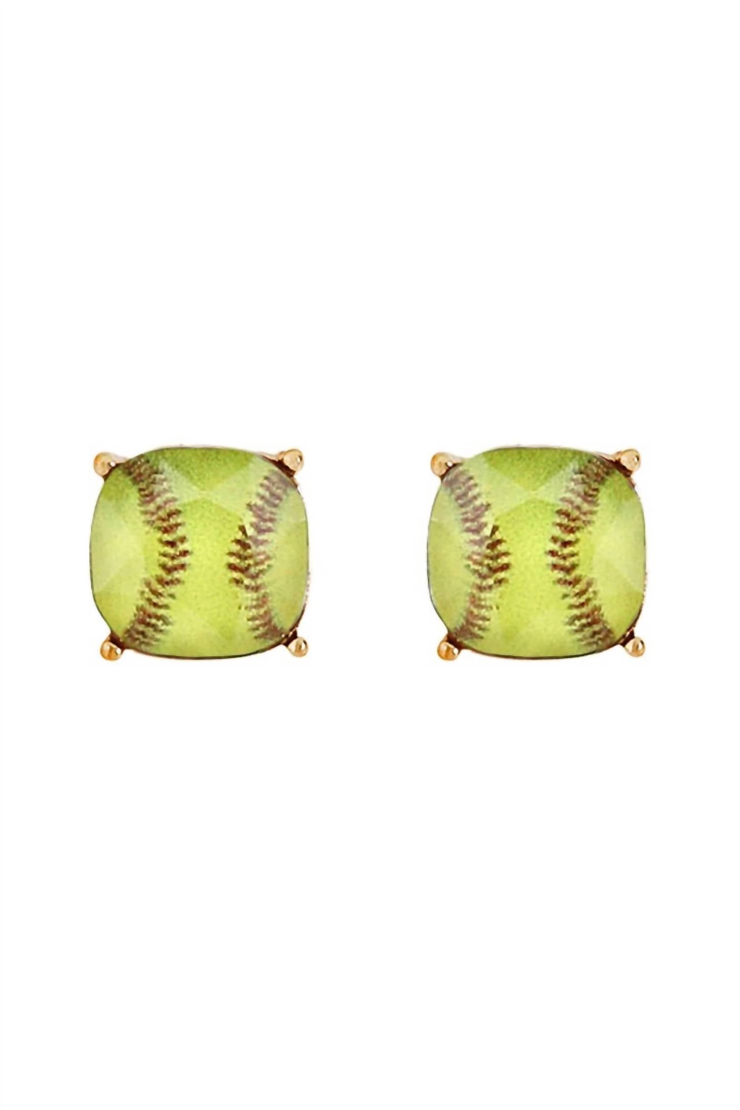Wholesale Accessory Market - Women's Softball Studs Earrings