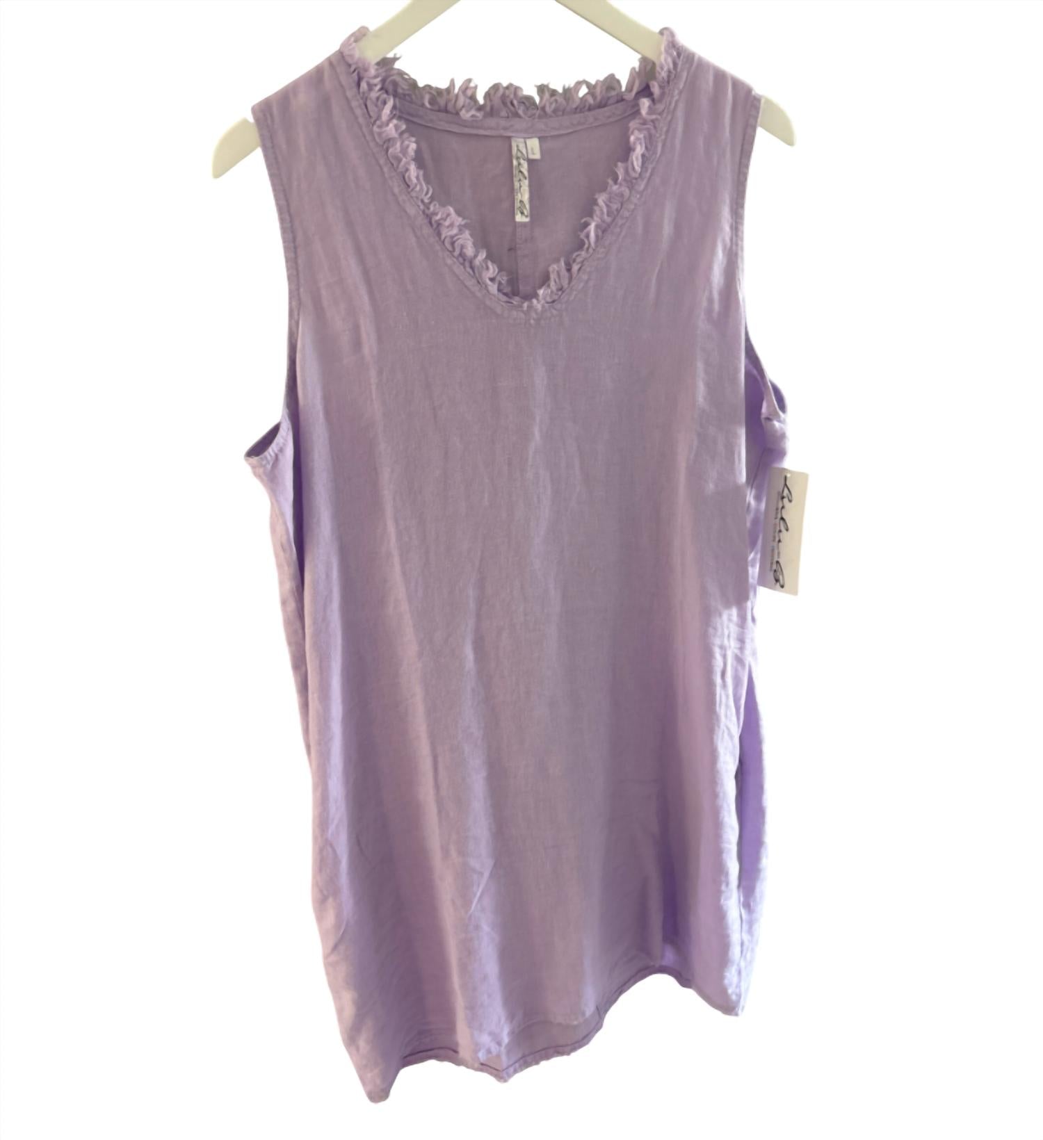 Lulu-B - Women's Linen Mini Dress