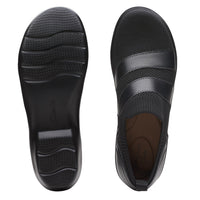 Clarks Women's Sashlyn Edge Loafer in black knit - women's flats - view 7