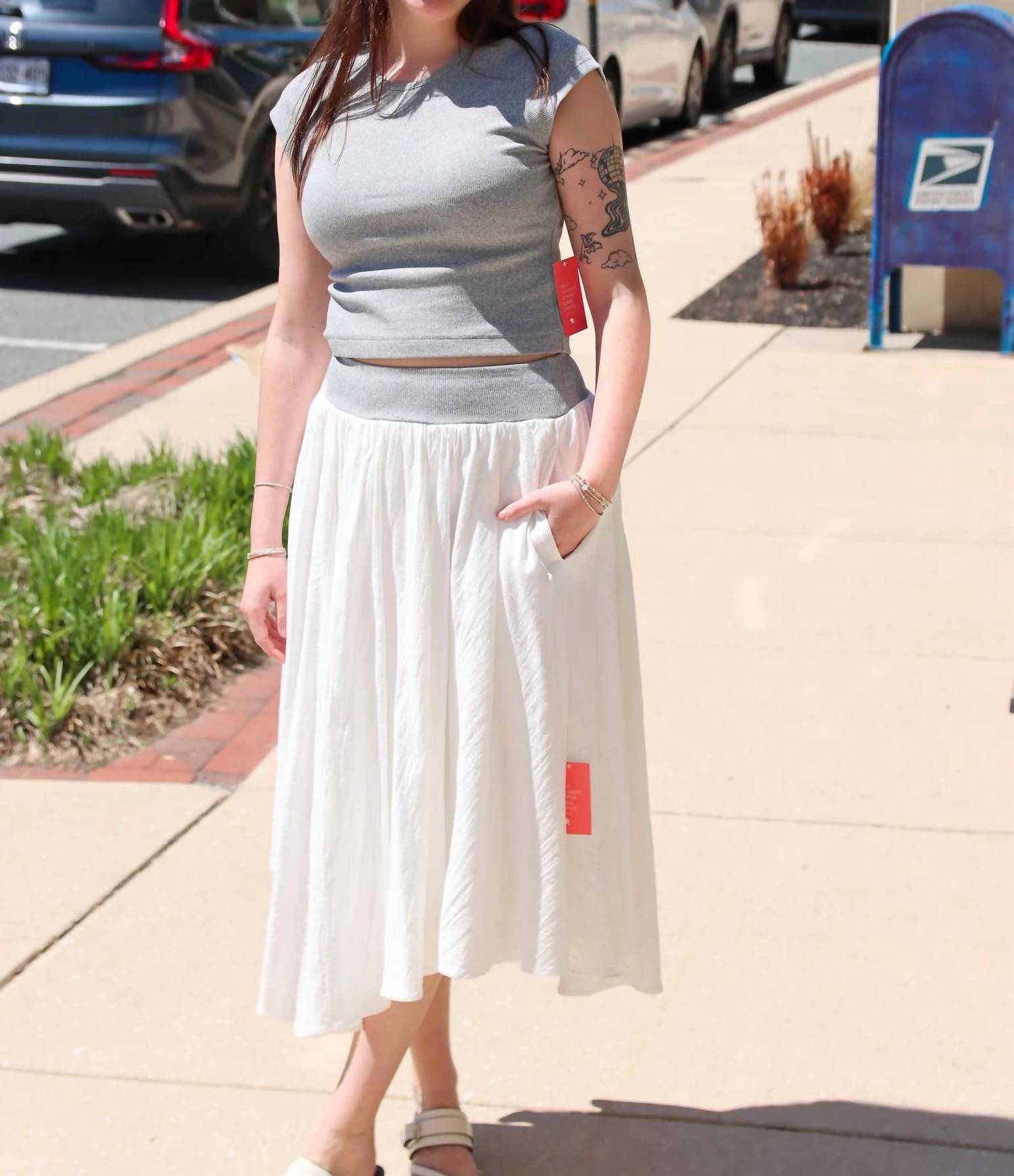 By Together - Asymmetrical Midi Skirt