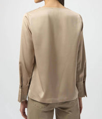 Joseph Ribkoff - Keyhole Neckline Long Sleeves Top