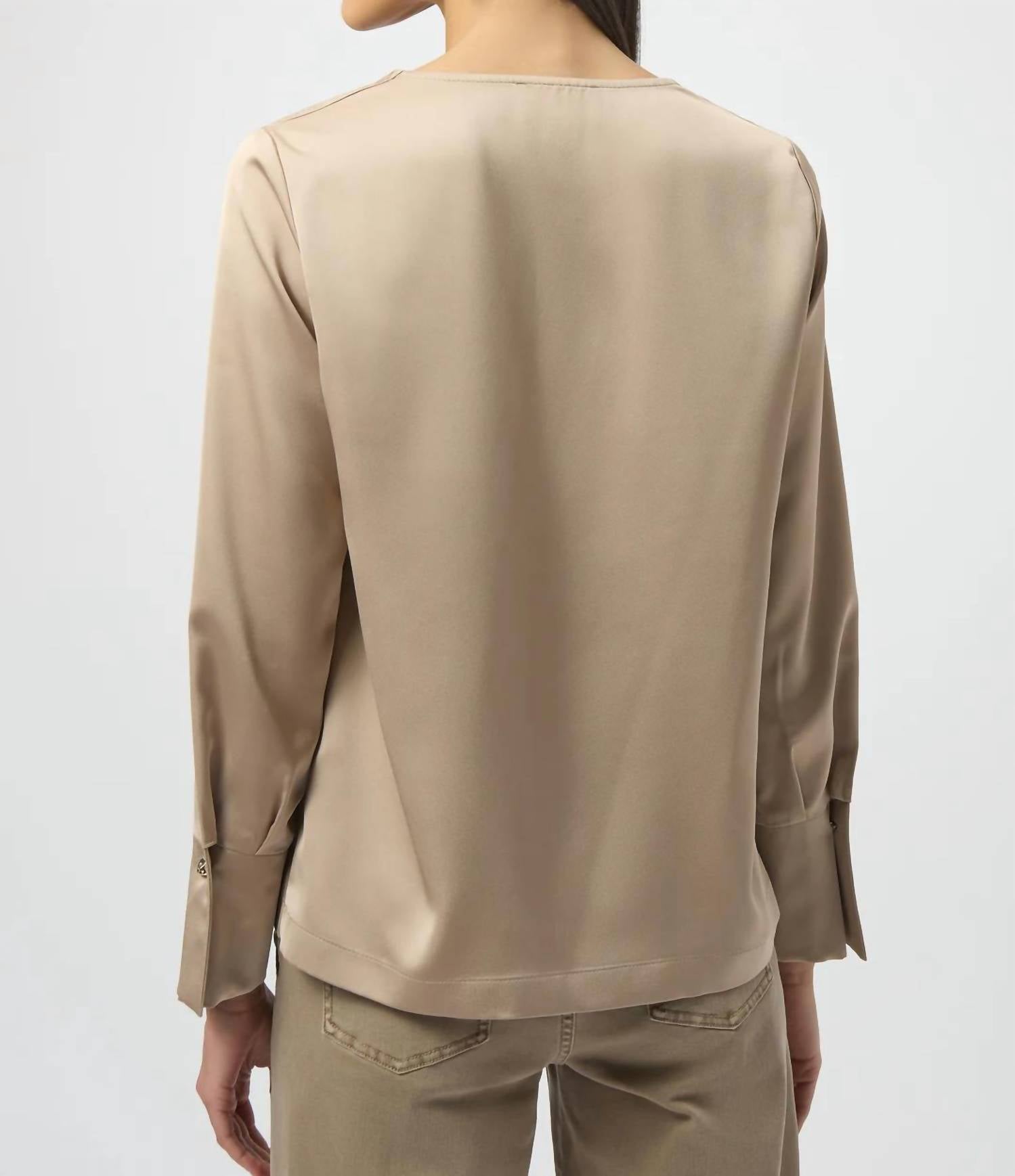 Joseph Ribkoff - Keyhole Neckline Long Sleeves Top