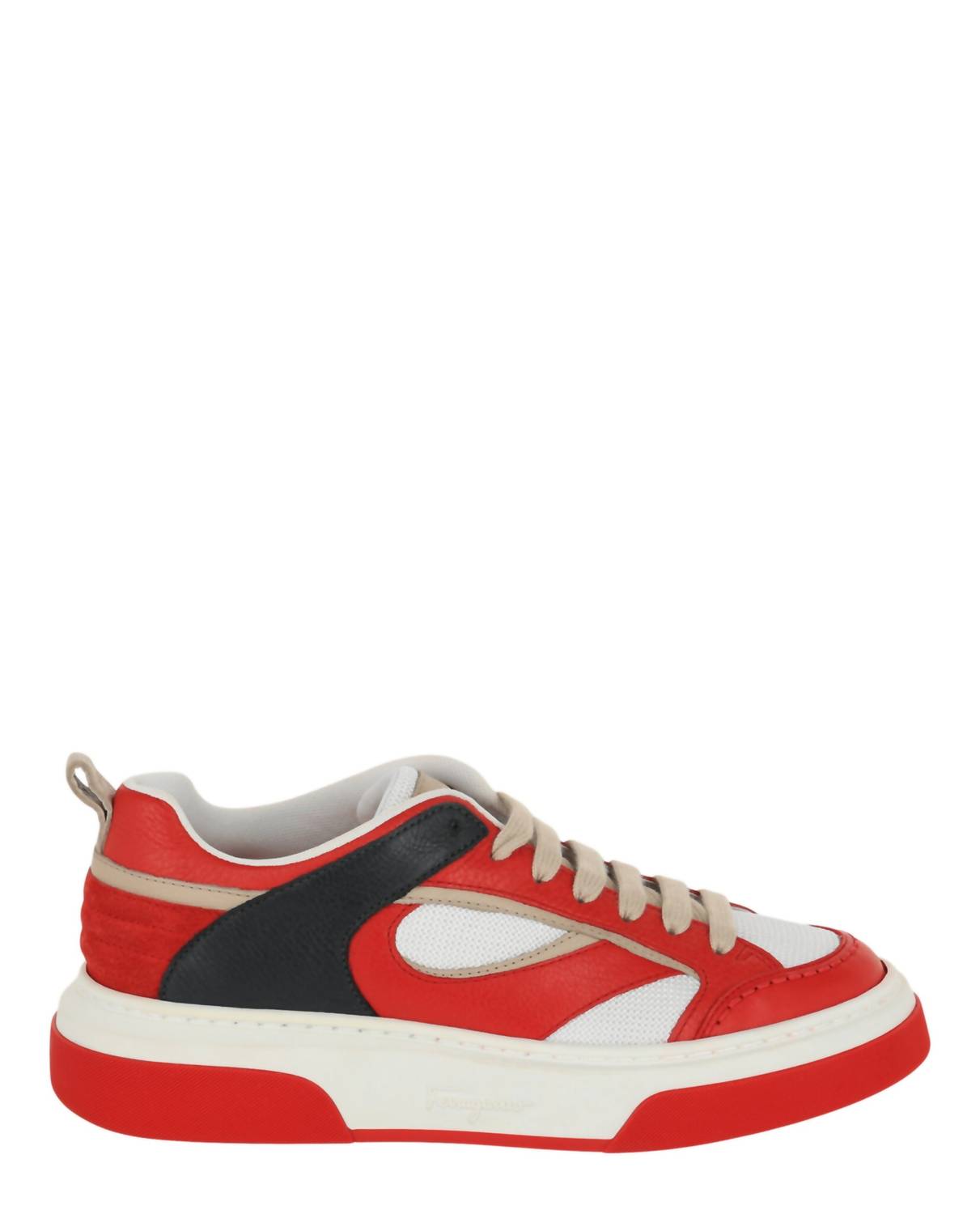 Salvatore Ferragamo Men's Cassini Low-top Sneakers in red - men's sneaker