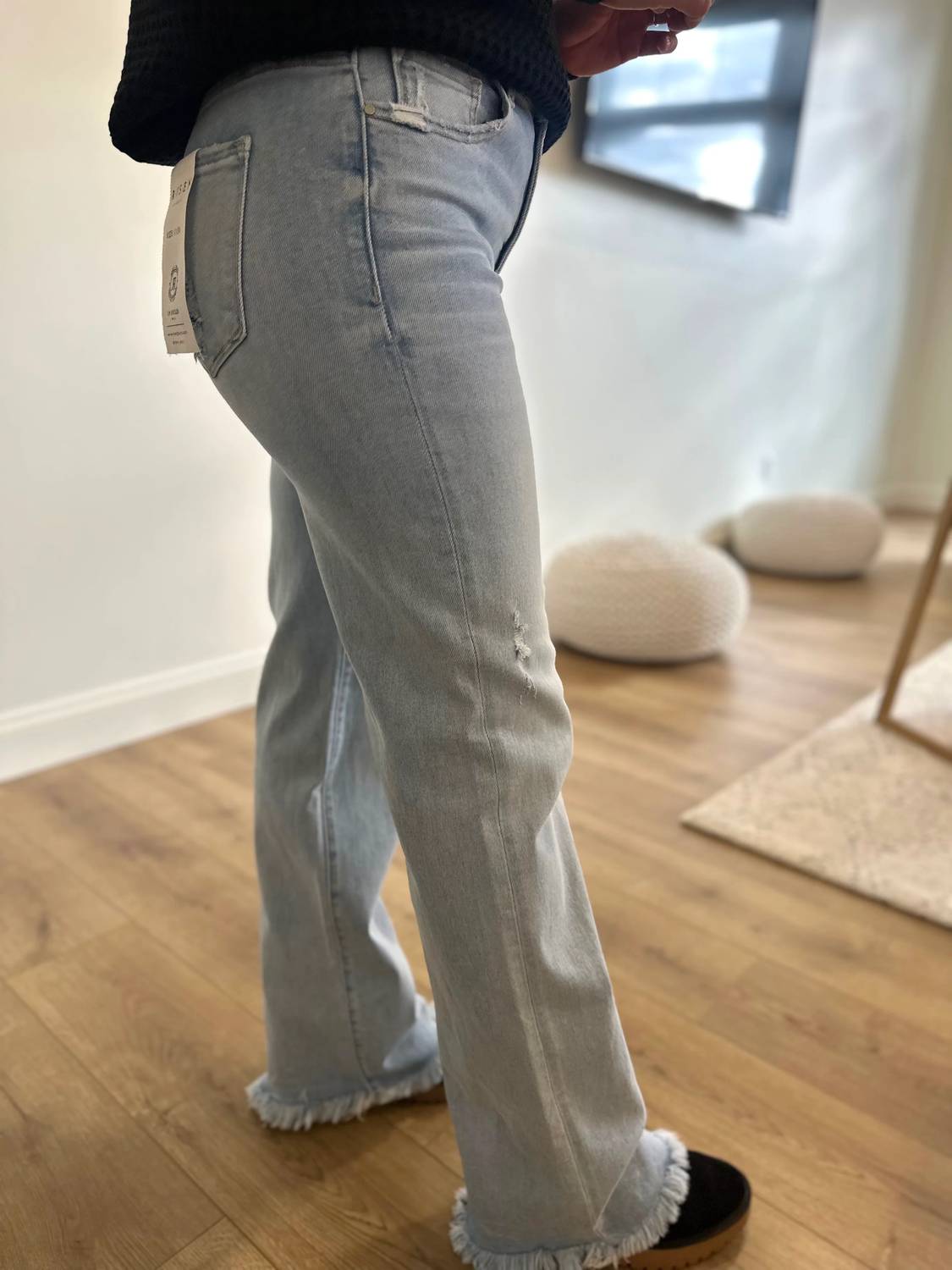 Risen - Tilton Tummy Control High Rise Long Straight Jeans