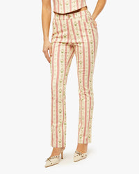 We Wore What - Floral Mid Rise Ankle Jeans