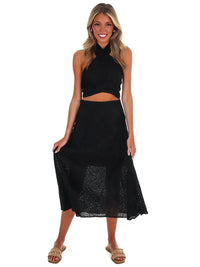 Hyfve - Evening Escape Eyelet Top And Skirt Set