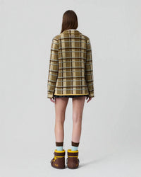 Guest In Residence Plaid Work Shirt in residence plaid work shirt in sole combo - women's shirt - view 4