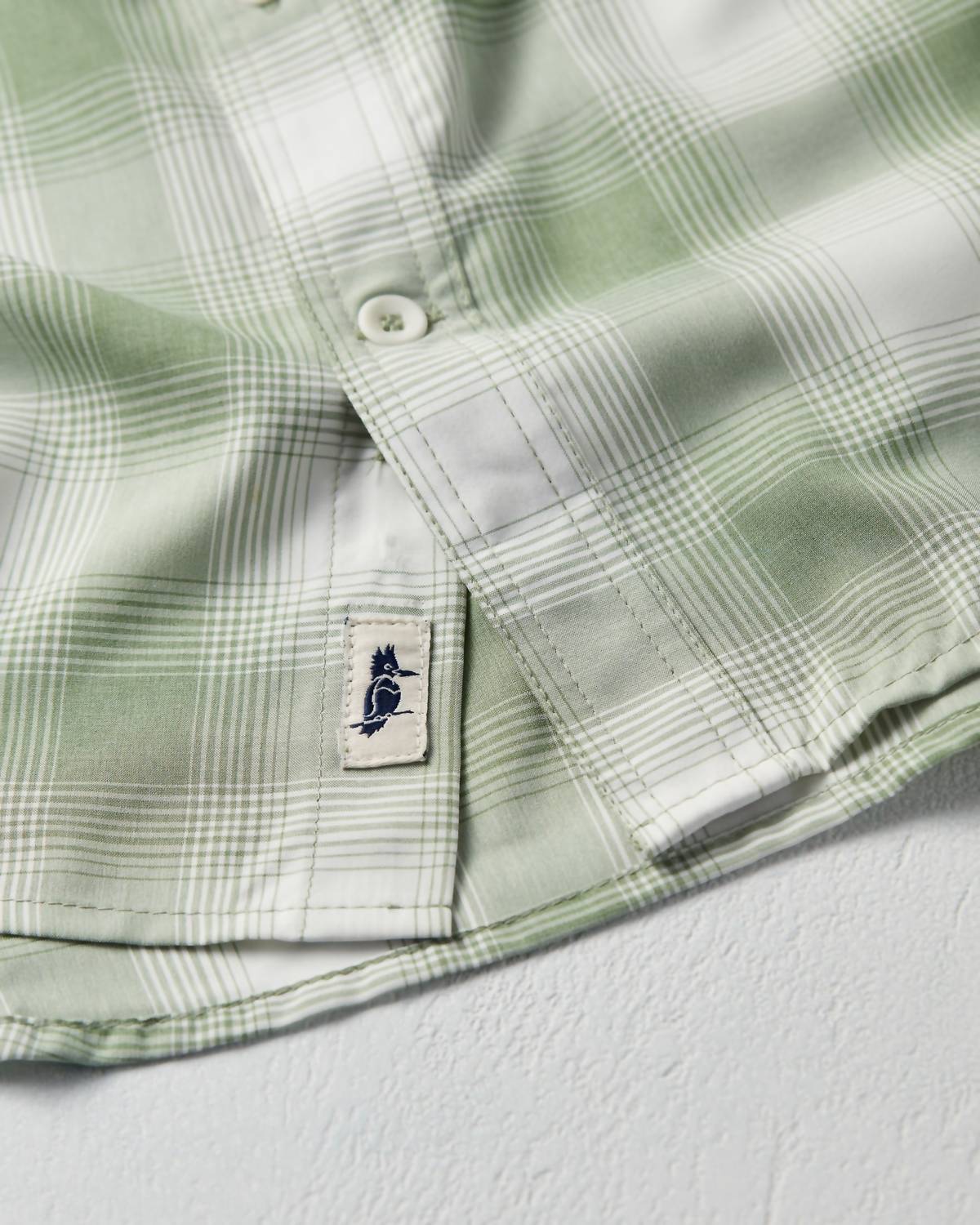 3BIRD Men's Kingfisher Short Sleeve Shirt in sage kirby plaid - men's shirt - view 5