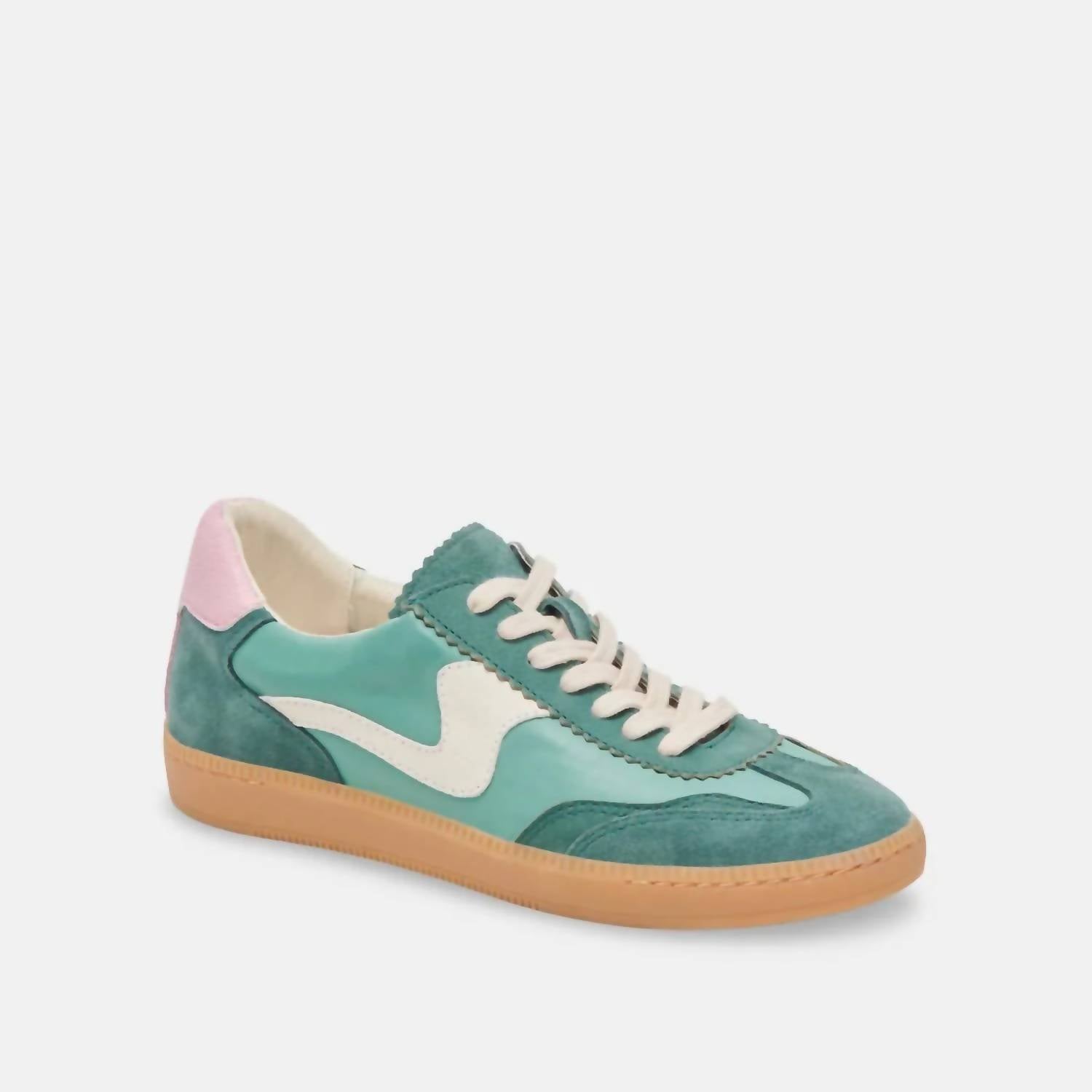 Dolce Vita Women's Notice Sneaker in green suede - women's sneaker