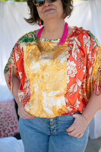 Flying Tomato - Printed Woven Top