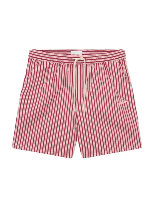 Les Deux - Stan Stripe Seersucker Swim Shorts