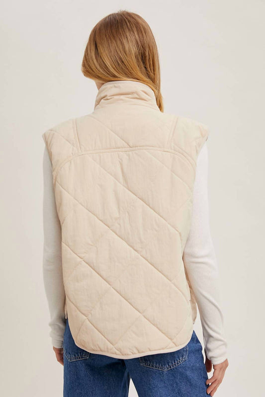 Bluivy - Women's Button Down Quilted Puffer Vest