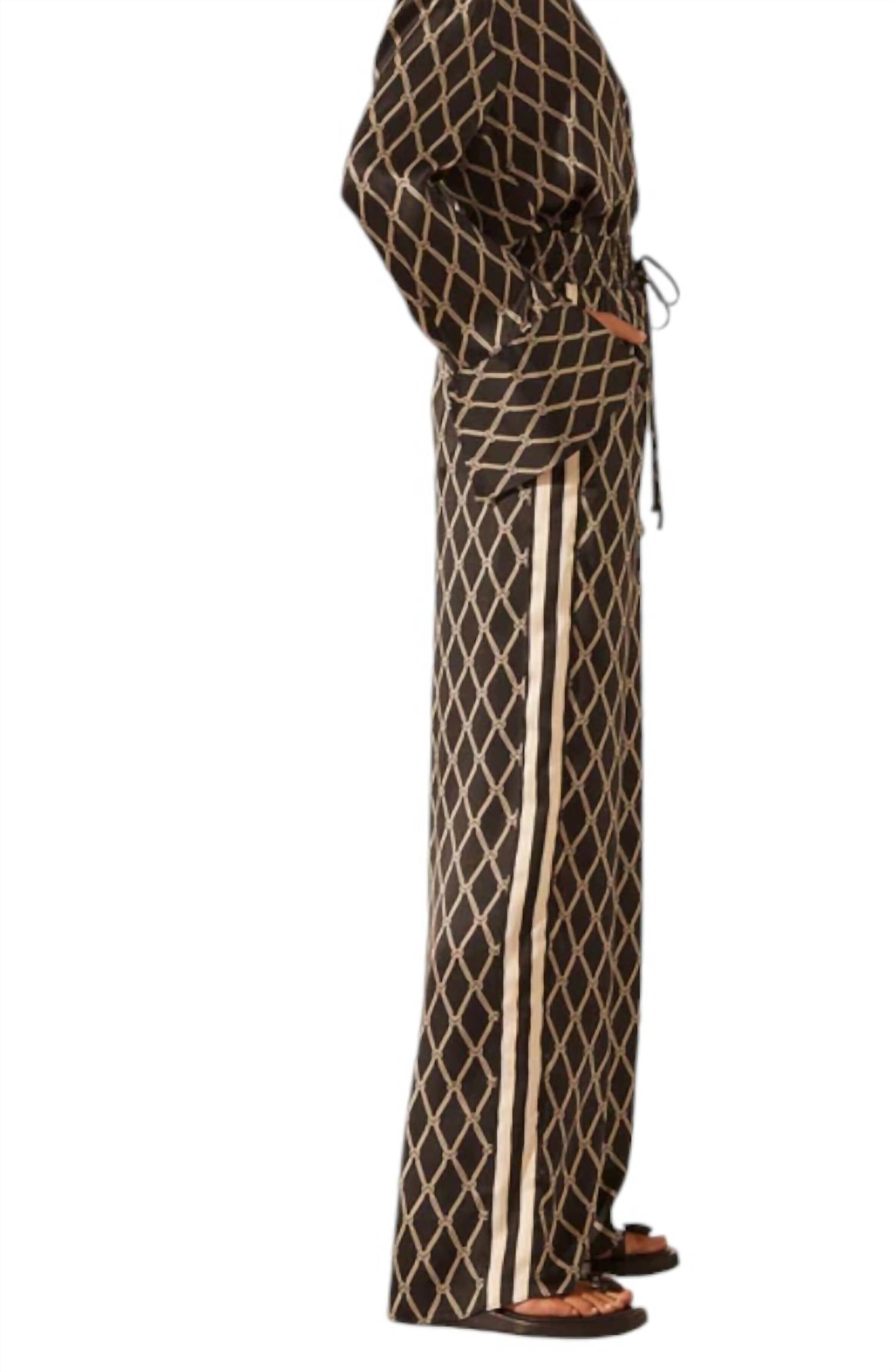 Shona Joy - SILK CONTRAST RELAXED PANTS