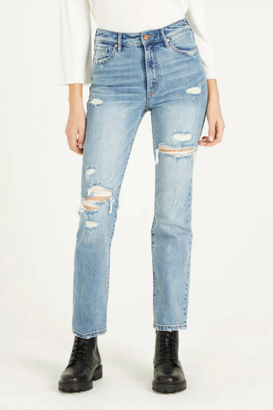 Dear John Denim - Frankie Distressed Straight Jeans