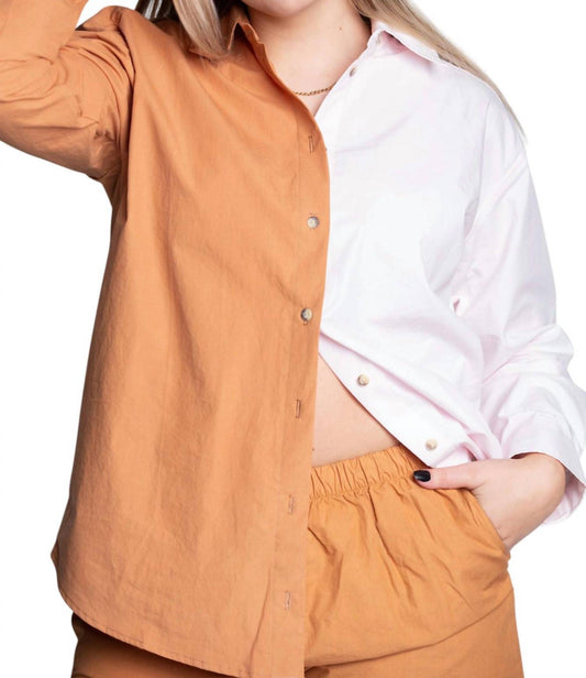 Donni. - Duo Pop Button Down Shirt