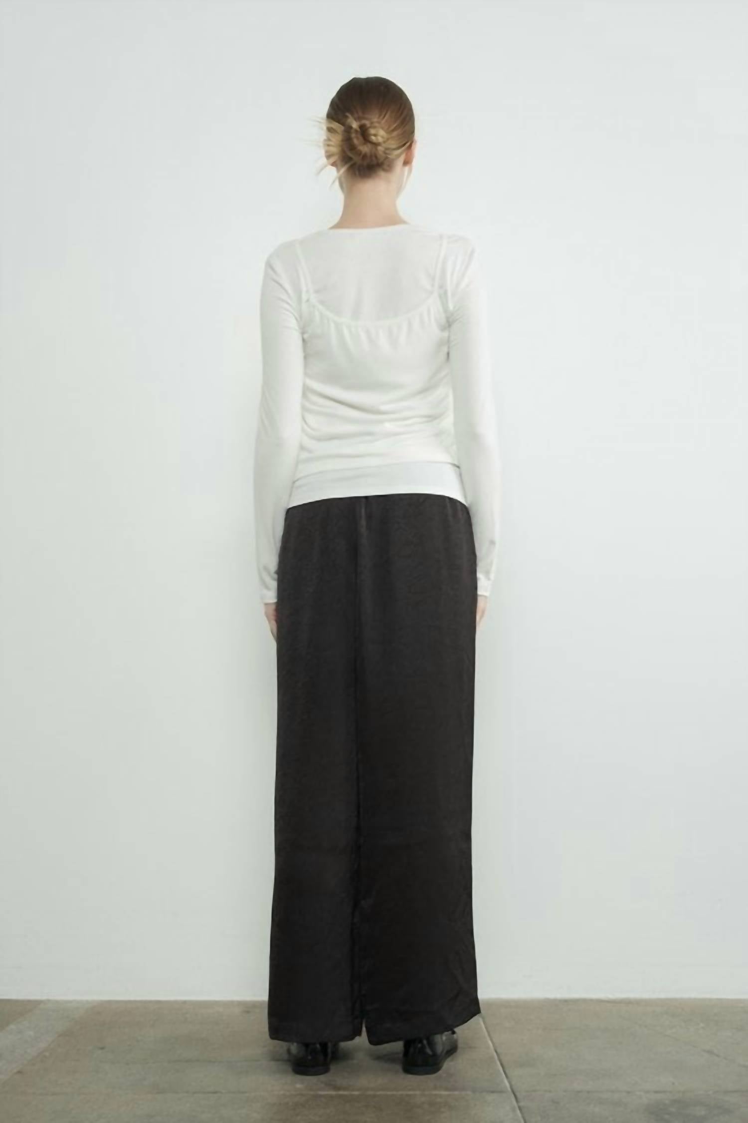 Aaron & Amber - Crinkle Satin Pants