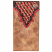 Hooey - Men's Whip Smooth Rodeo Wallet With Aztec Print And Logo Rivet