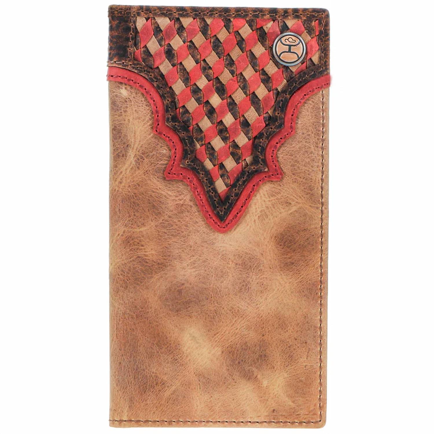 Hooey - Men's Whip Smooth Rodeo Wallet With Aztec Print And Logo Rivet